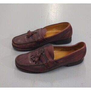 Allen Edmonds 9.5 D Bayfield Tasseled Loafers Brown Comfy Preppy Rubber Sole